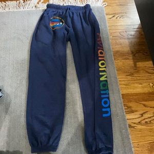 Navy blue aviator nation sweatpants (mens M)